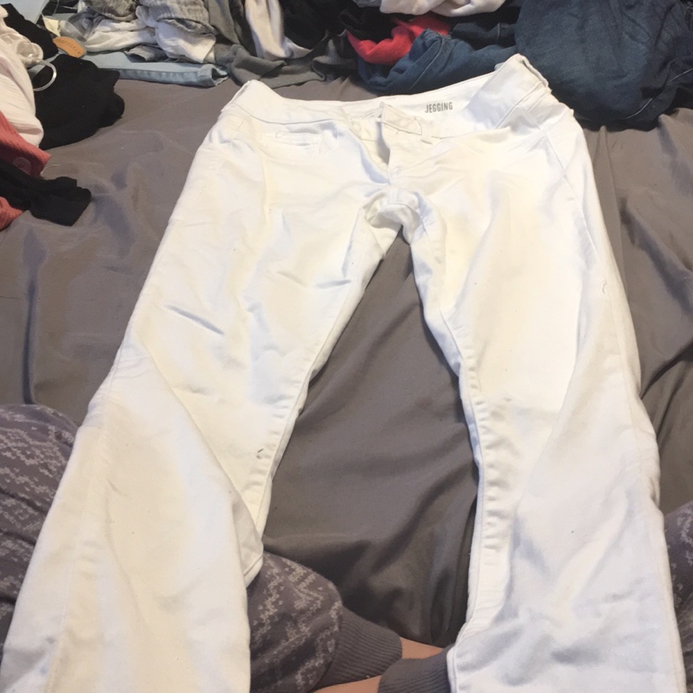 white jeans size 9 jeggings